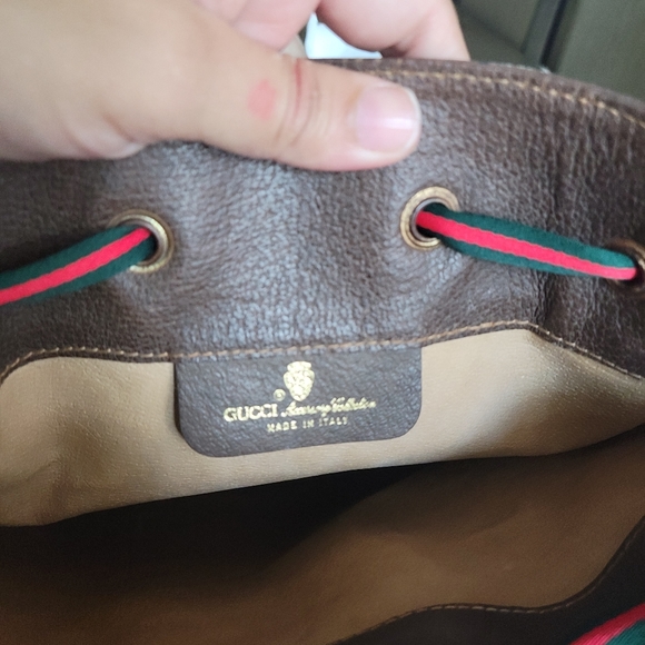 100% Authentic Gucci vintage drawstring bucket bag - Picture 6 of 16